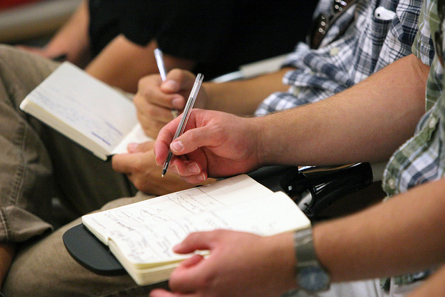 Students Taking Notes at Desks by VCU_Brandcenter